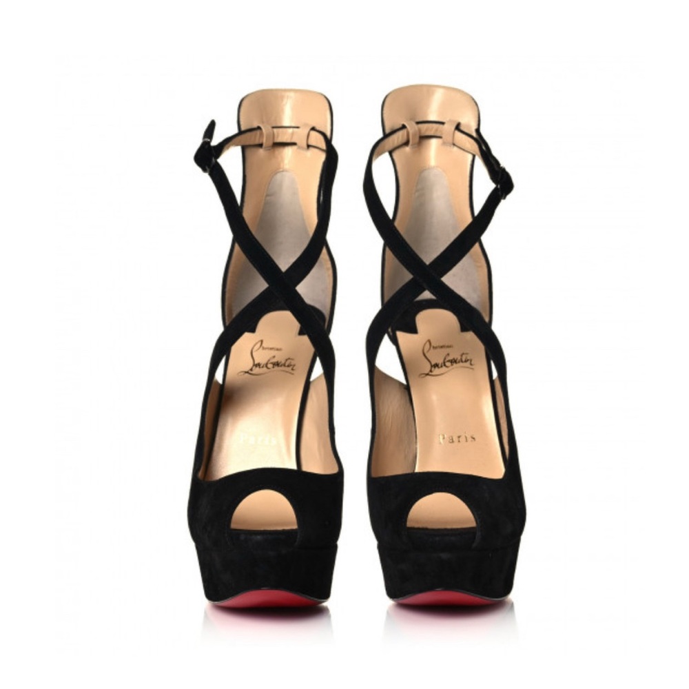 CHRISTIAN LOUBOUTIN Suede Marlenalta 150 Pumps